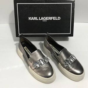 Karl Lagerfeld Platform Slip-Ons